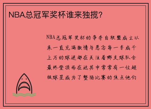 NBA总冠军奖杯谁来独揽？